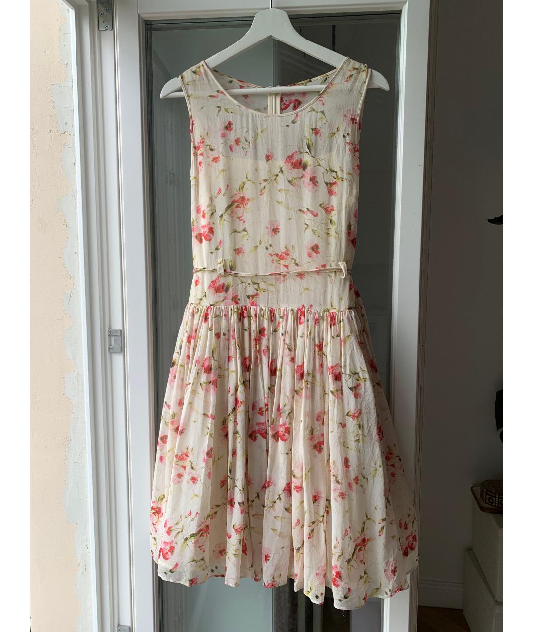 RED VALENTINO Мульти шелковый сарафан, фото 10