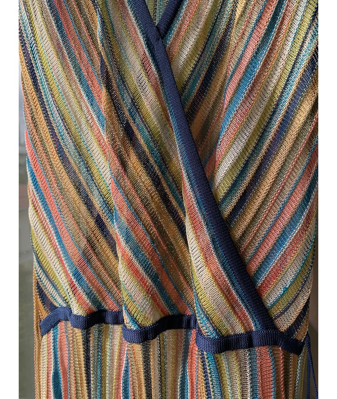 M MISSONI Мульти вискозное коктейльное платье, фото 6