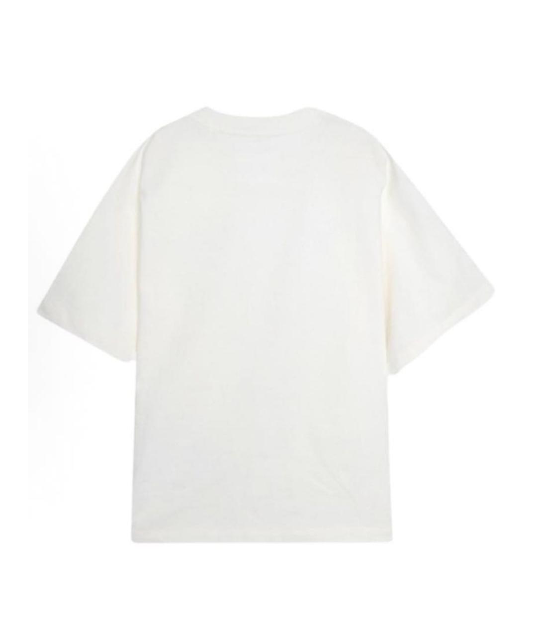 JIL SANDER Белая хлопковая футболка, фото 2