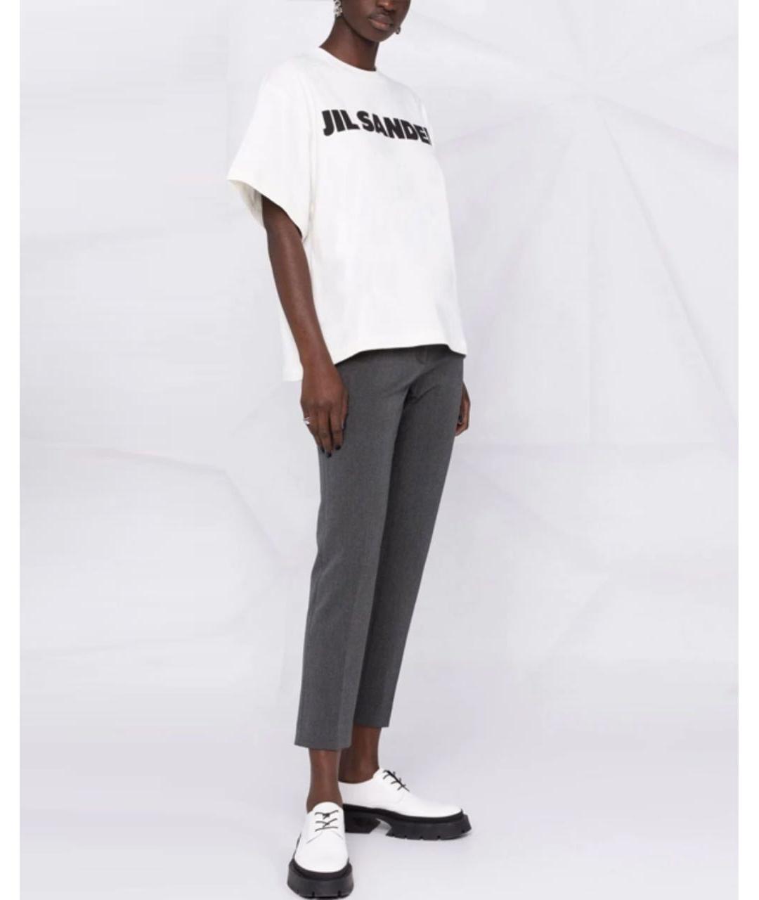 JIL SANDER Белая хлопковая футболка, фото 5