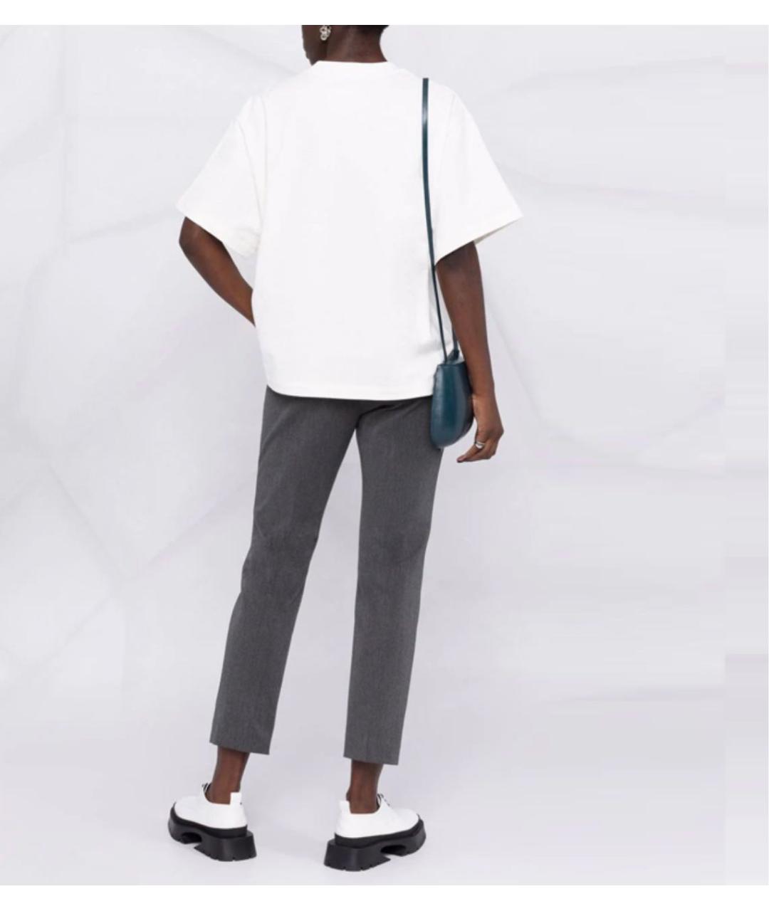 JIL SANDER Белая хлопковая футболка, фото 4
