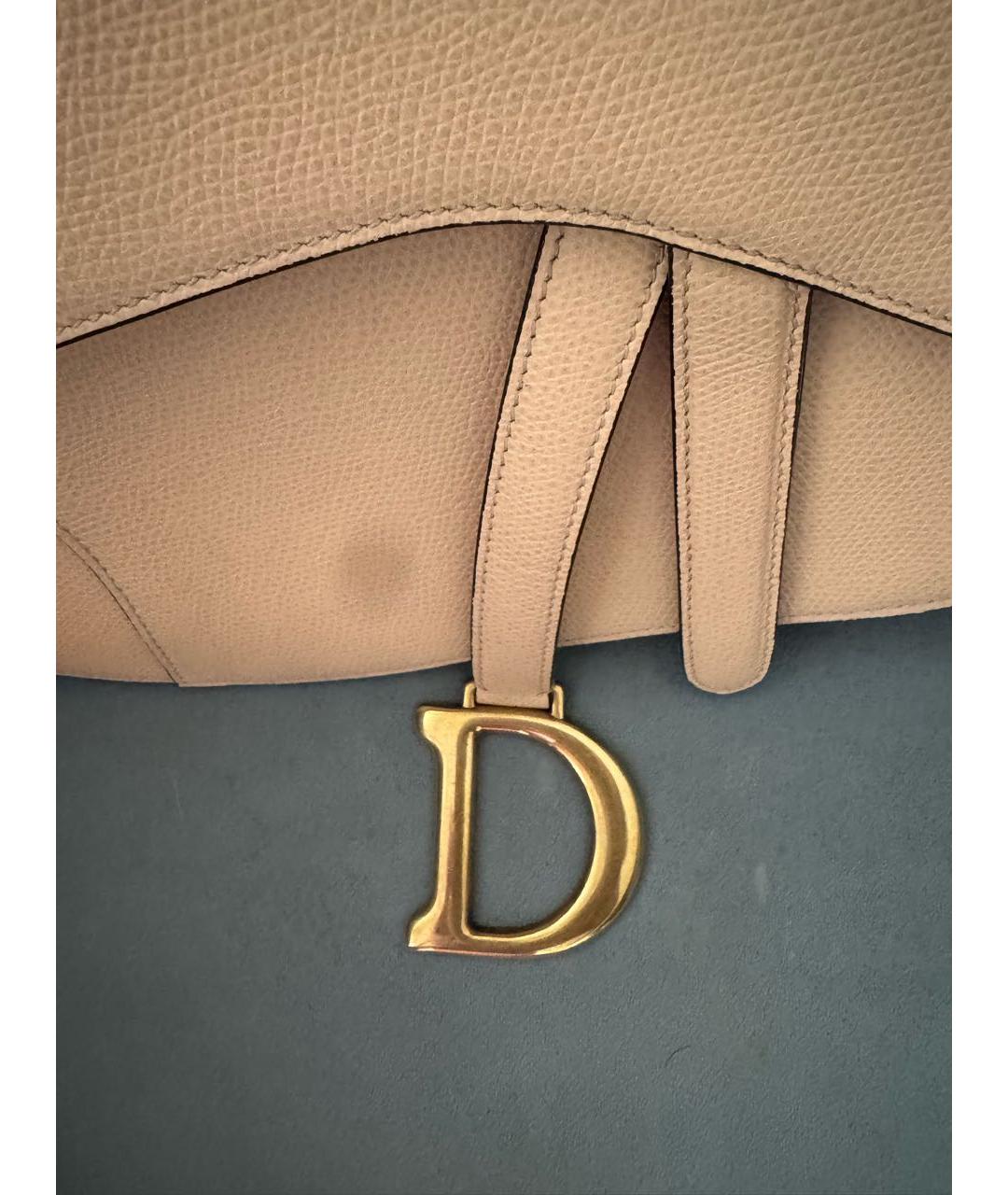 CHRISTIAN DIOR Розовая кожаная сумка с короткими ручками, фото 3