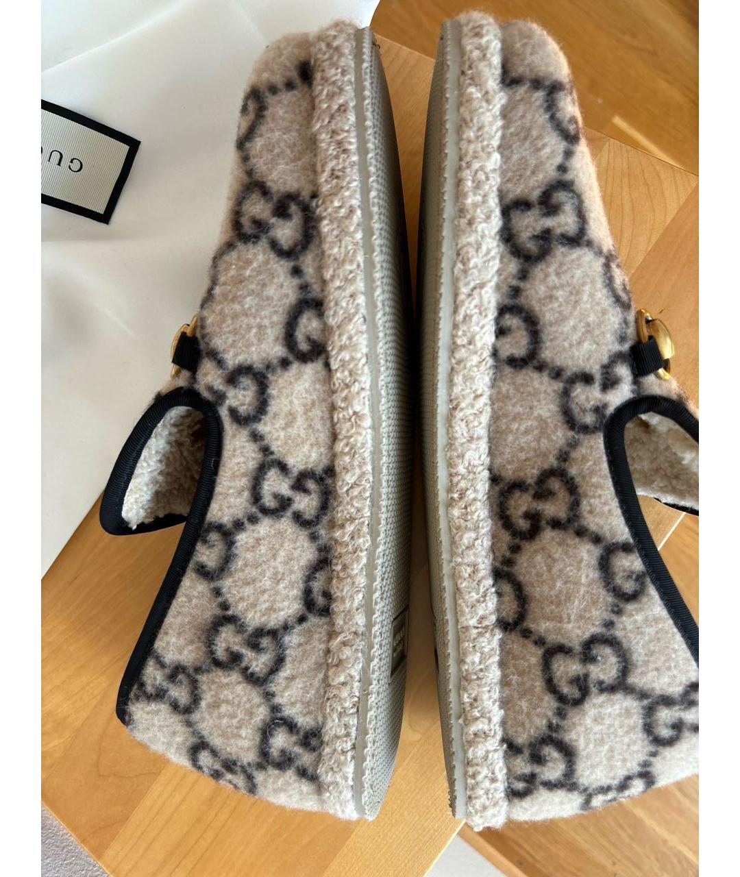 GUCCI Бежевые лоферы, фото 8
