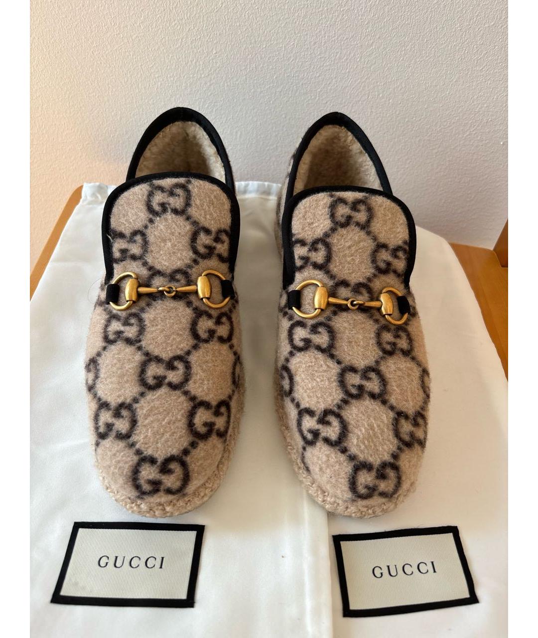 GUCCI Бежевые лоферы, фото 2