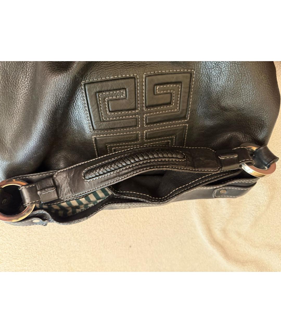 GIVENCHY Черная кожаная сумка с короткими ручками, фото 4