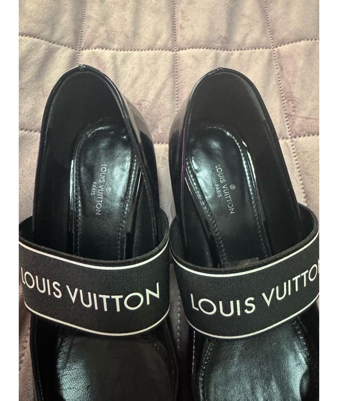 LOUIS VUITTON Черные туфли из лакированной кожи, фото 5