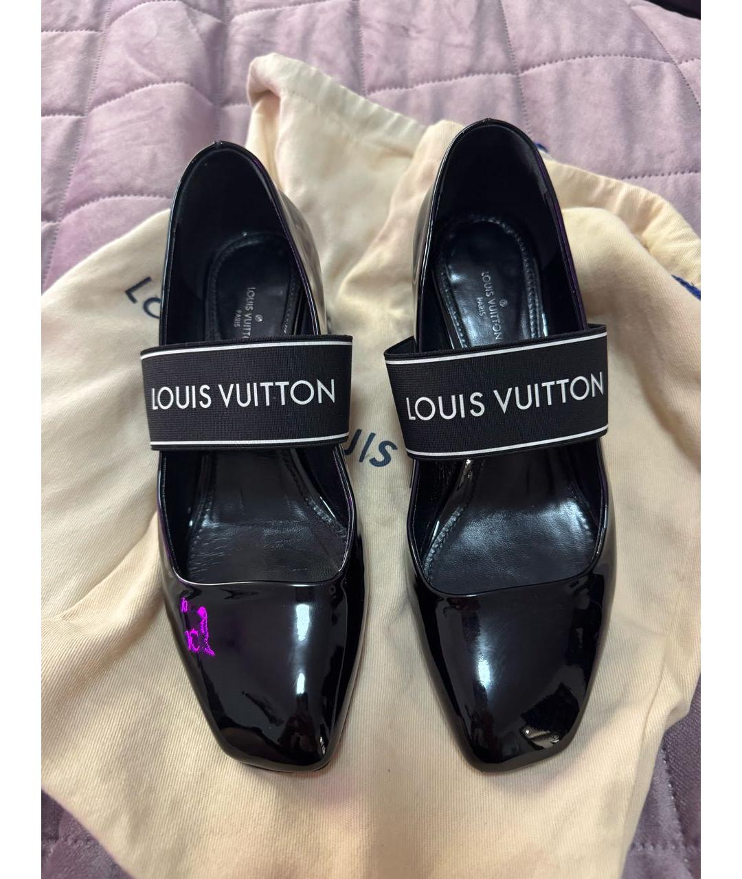 LOUIS VUITTON Черные туфли из лакированной кожи, фото 2