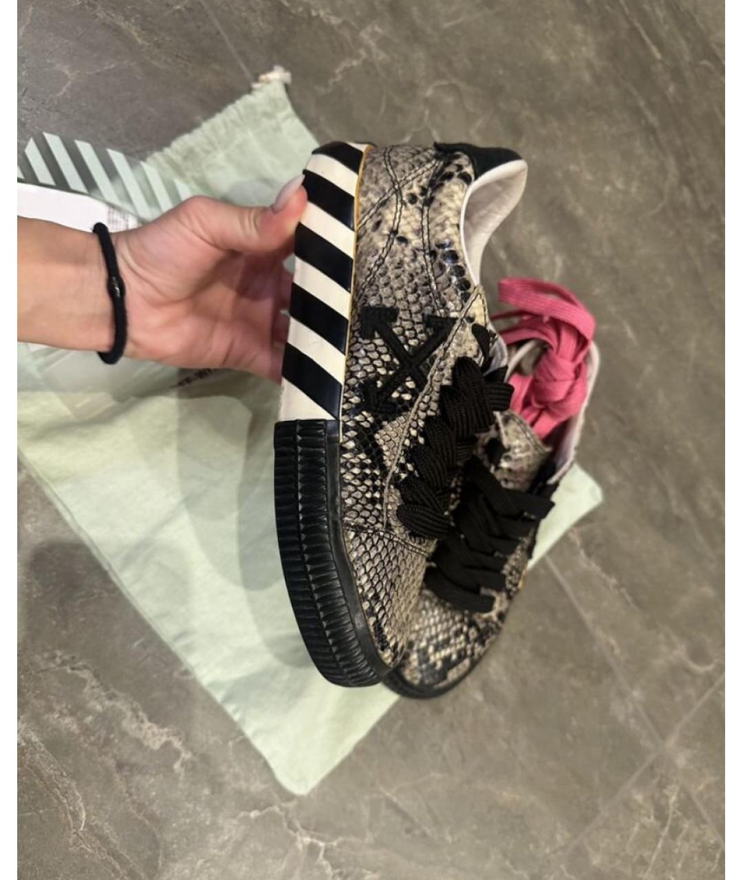 OFF-WHITE Кожаные кеды, фото 3