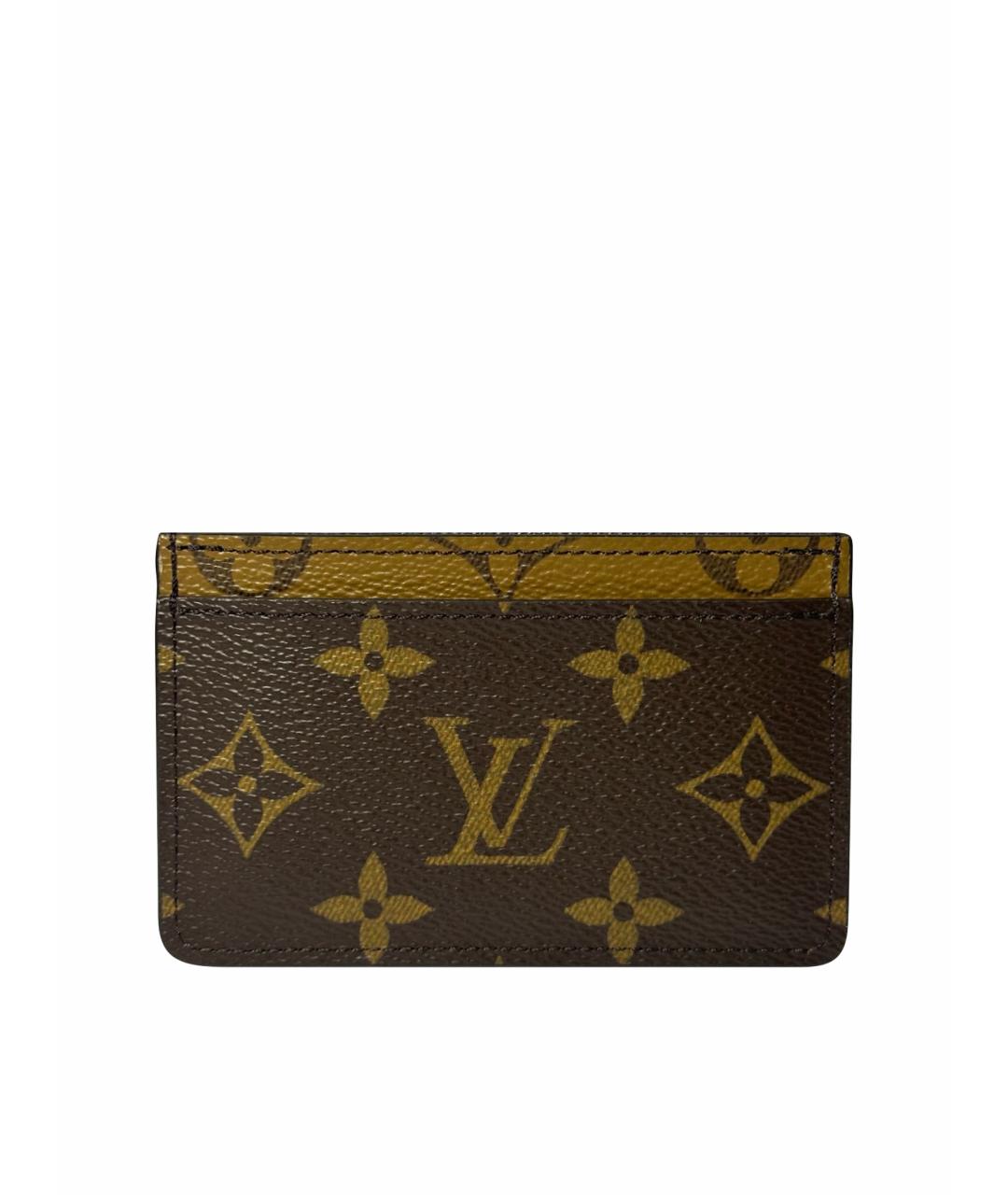 LOUIS VUITTON Коричневый кардхолдер, фото 1