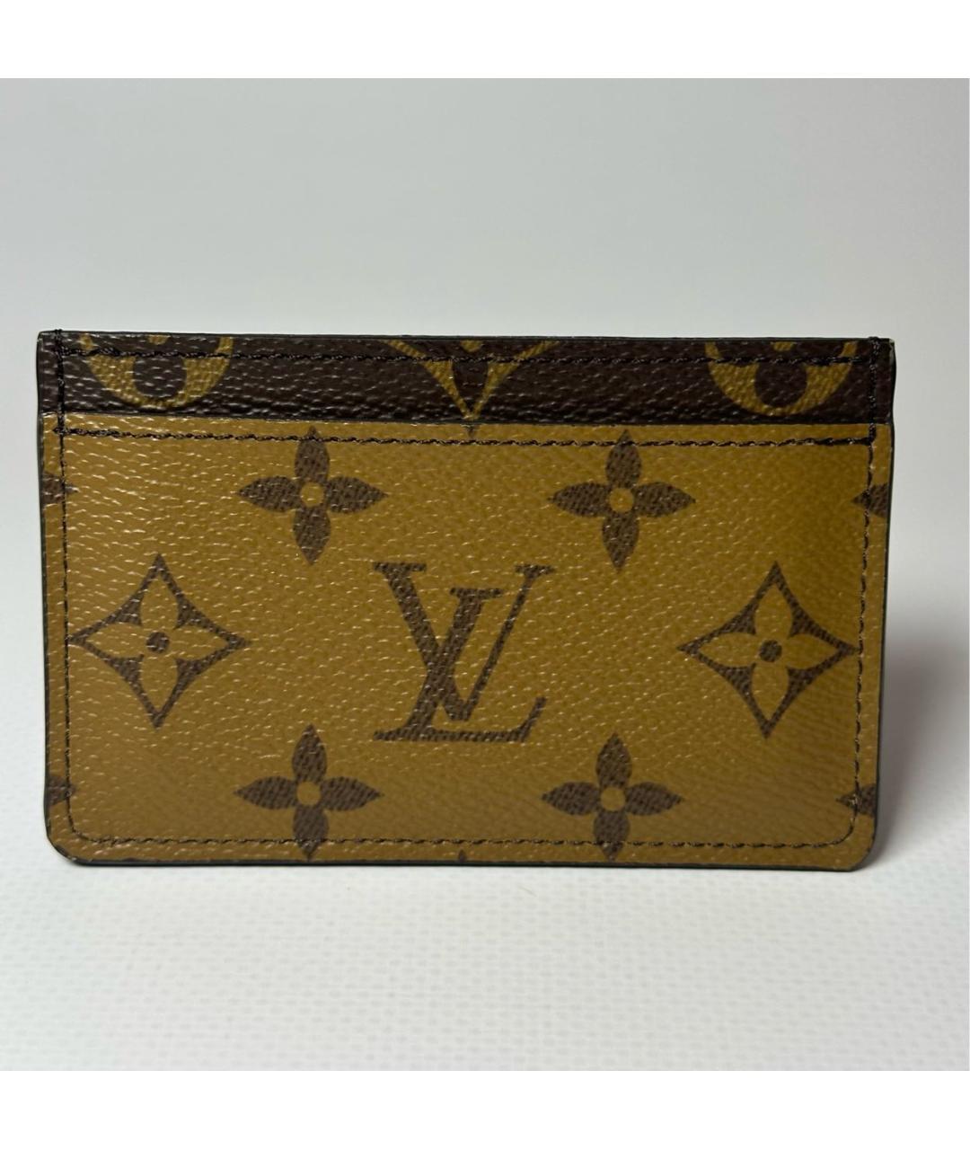LOUIS VUITTON Коричневый кардхолдер, фото 3