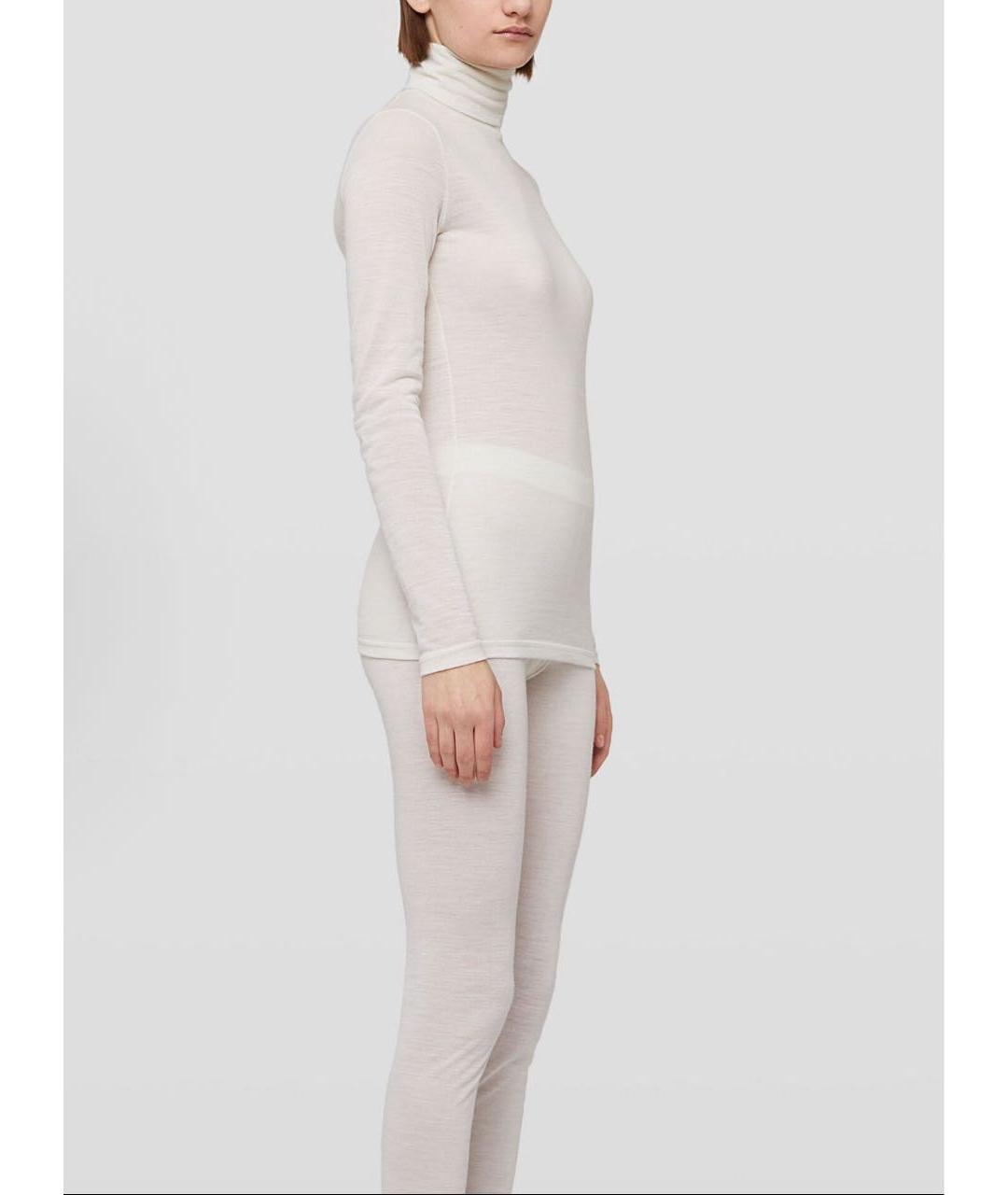 JIL SANDER Белая шерстяная водолазка, фото 5