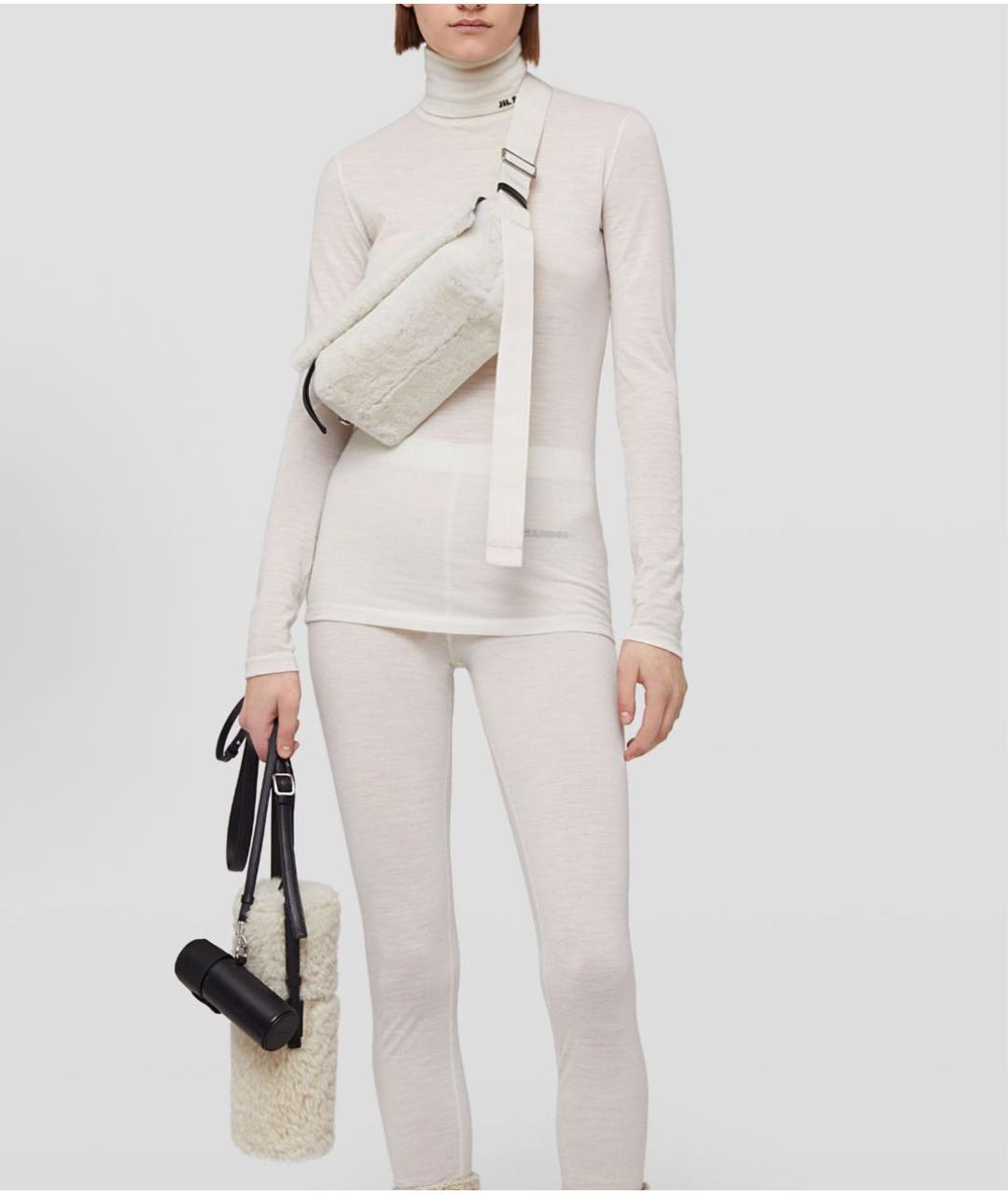 JIL SANDER Белая шерстяная водолазка, фото 3