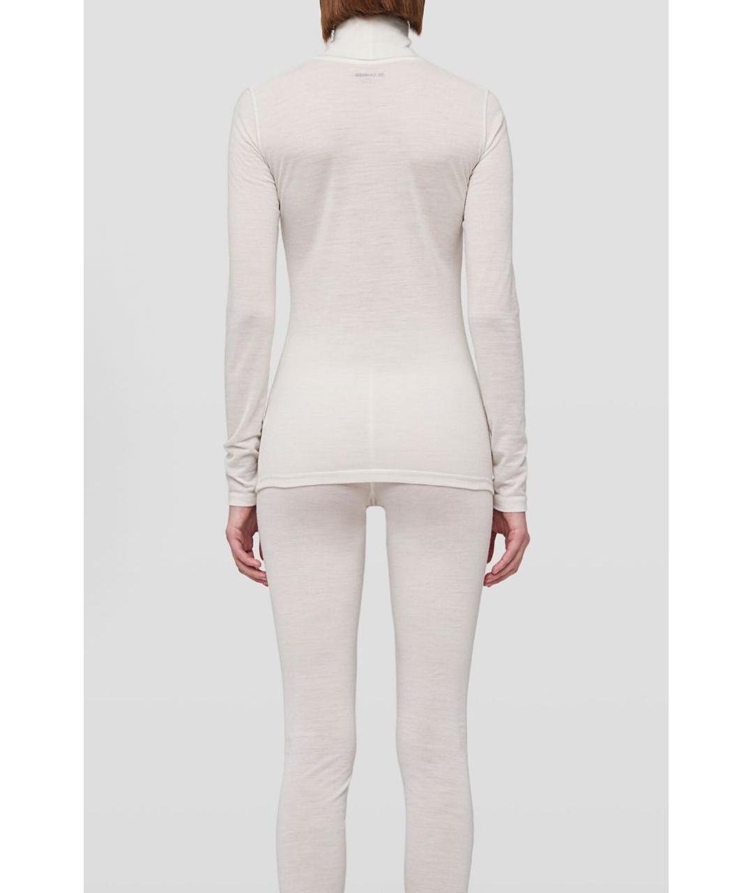 JIL SANDER Белая шерстяная водолазка, фото 4