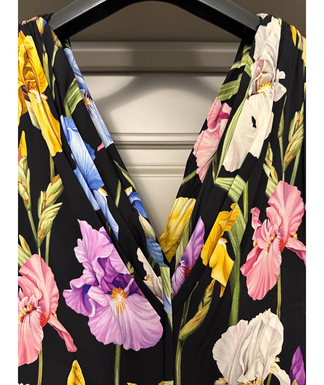 DOLCE&GABBANA Черное шелковое коктейльное платье, фото 3