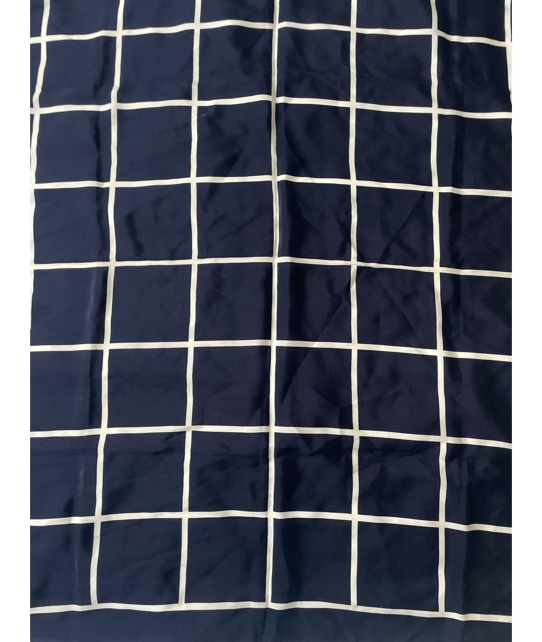 RALPH LAUREN PURPLE LABEL Темно-синий шелковый платок, фото 2