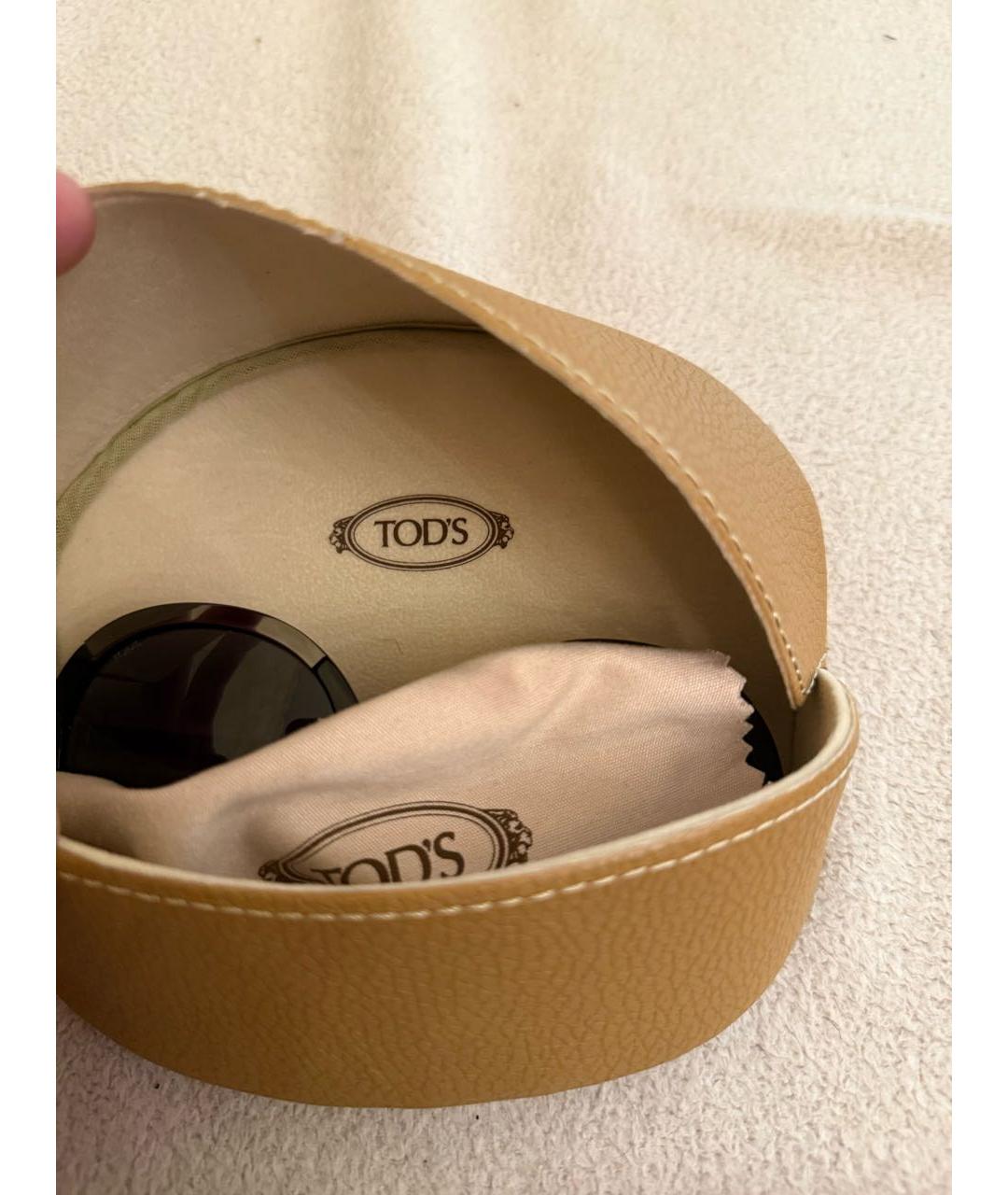 TOD'S Черные пластиковые солнцезащитные очки, фото 4