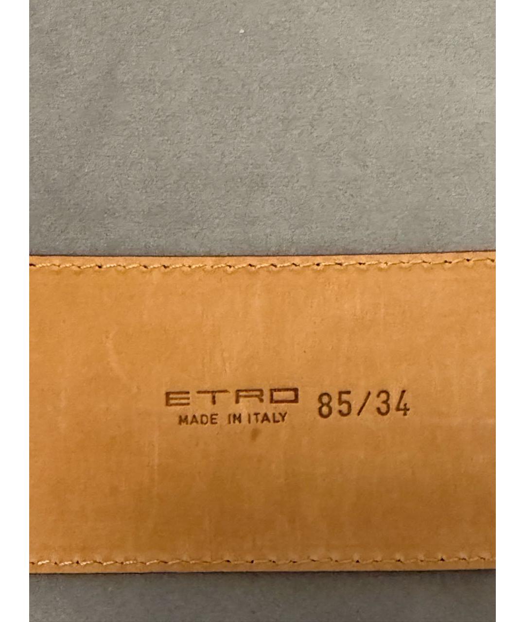 ETRO Оранжевый кожаный ремень, фото 3