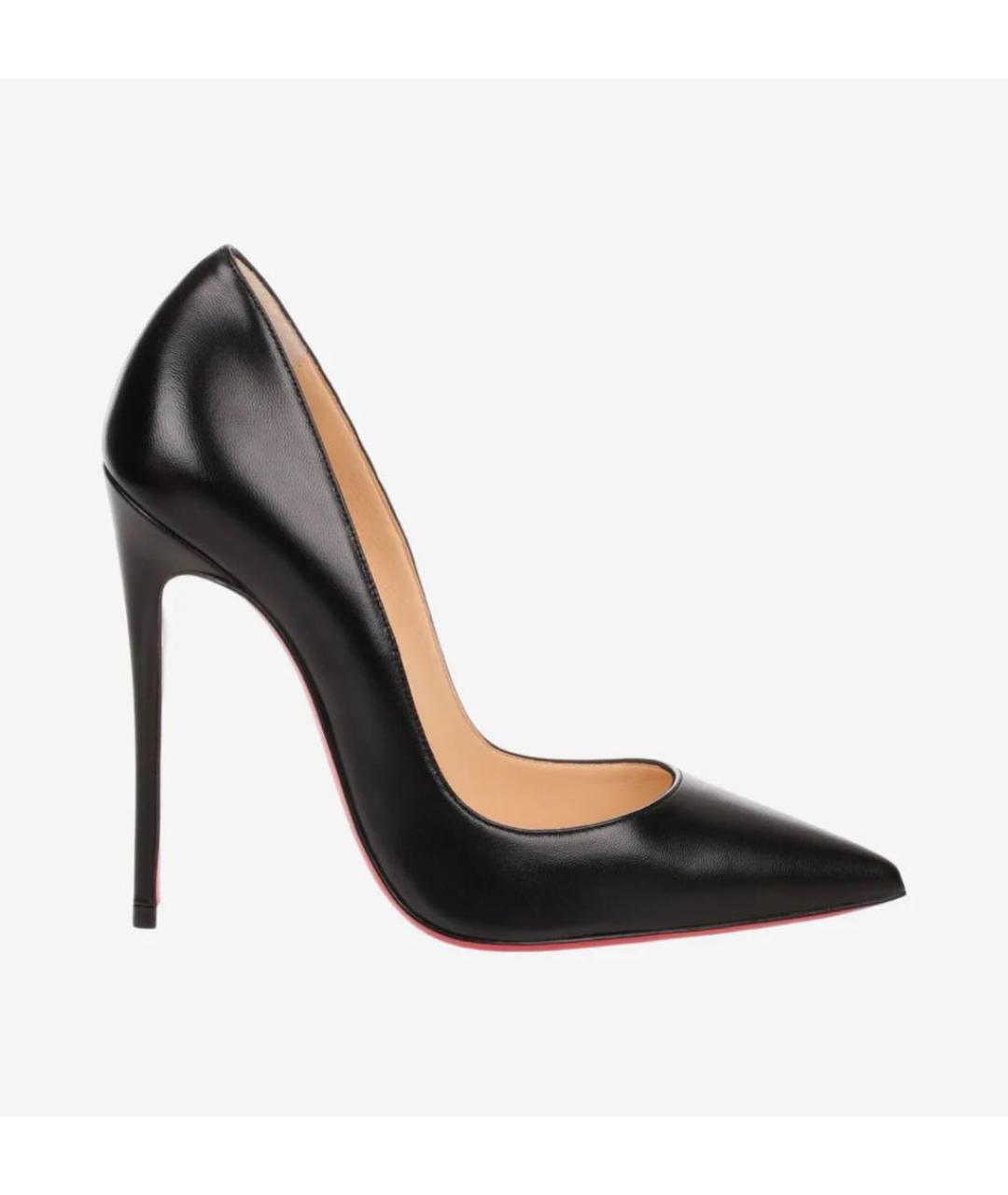 CHRISTIAN LOUBOUTIN Черные кожаные туфли, фото 7