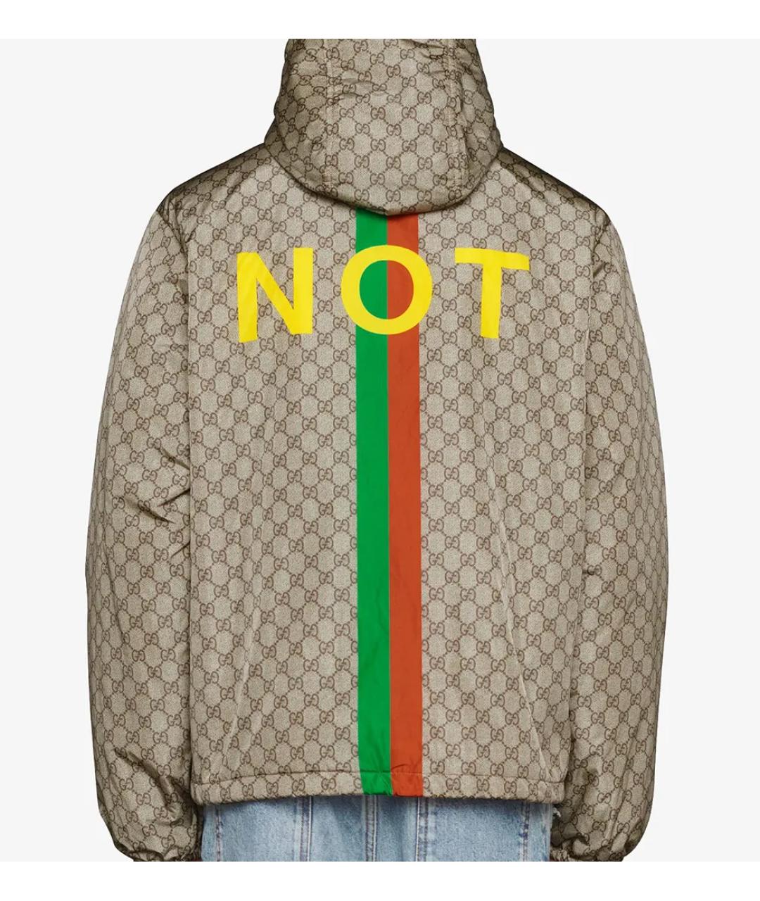 GUCCI Бежевая полиамидовая куртка, фото 2