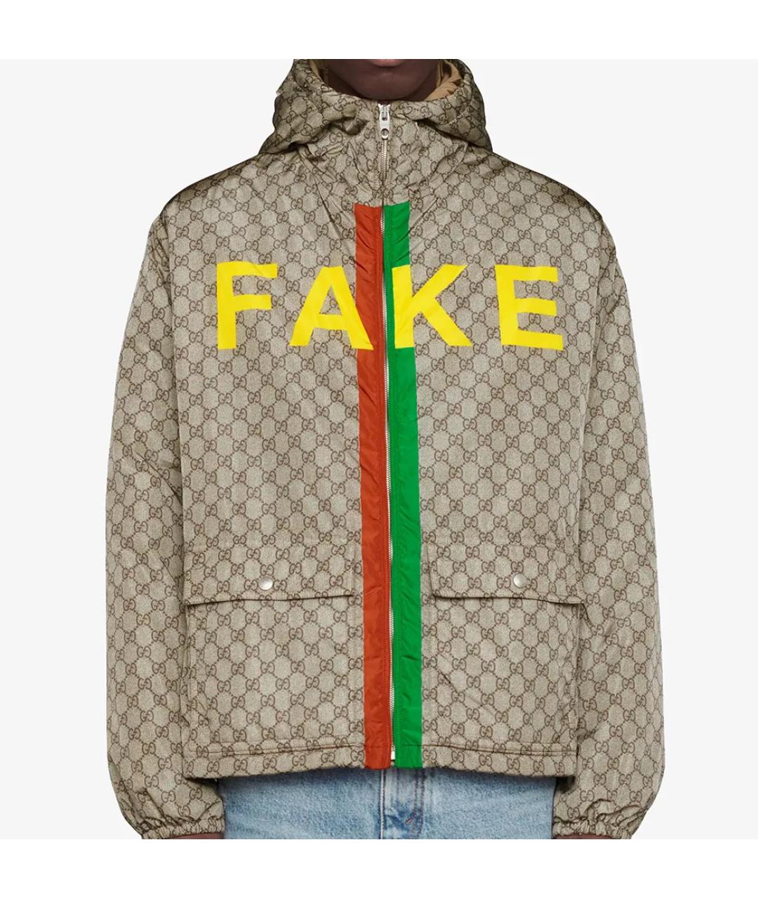 GUCCI Бежевая полиамидовая куртка, фото 8