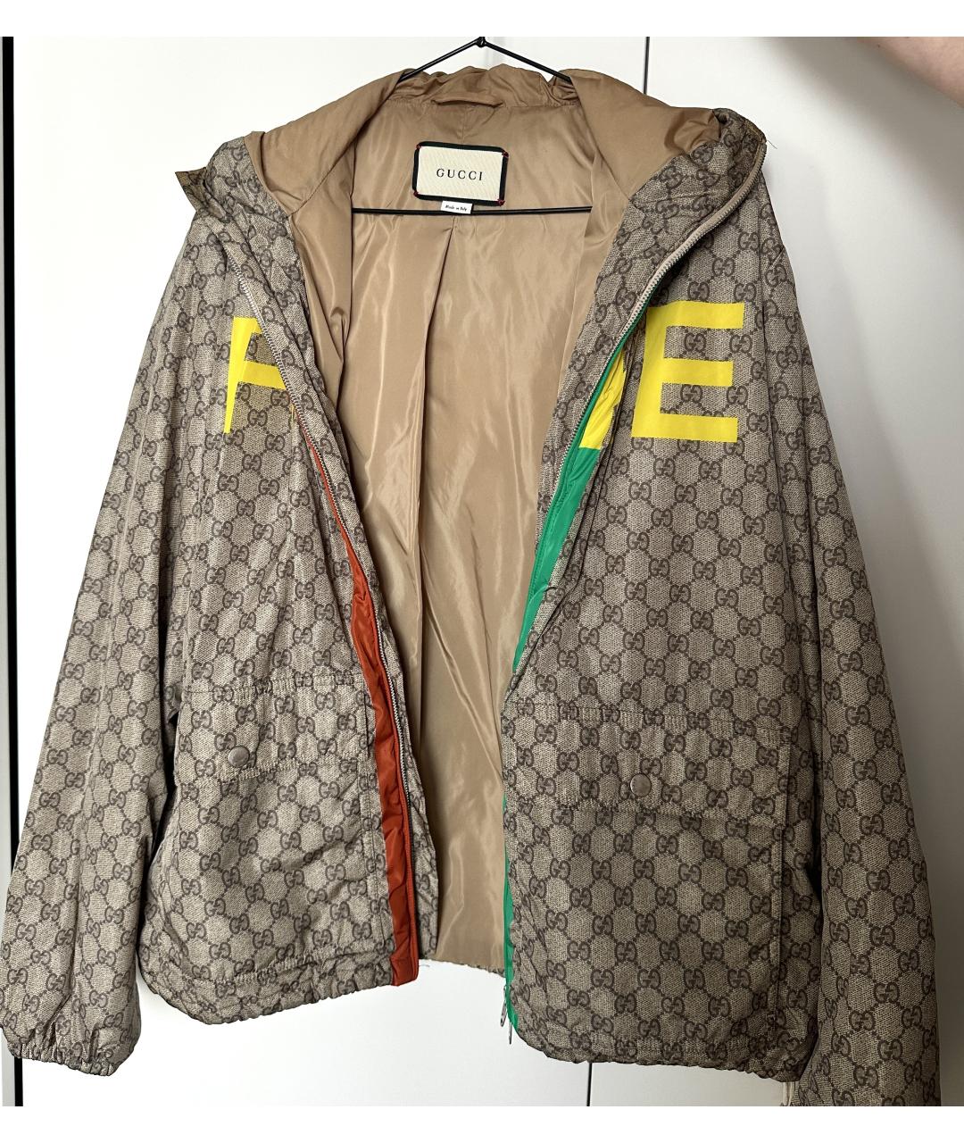 GUCCI Бежевая полиамидовая куртка, фото 5