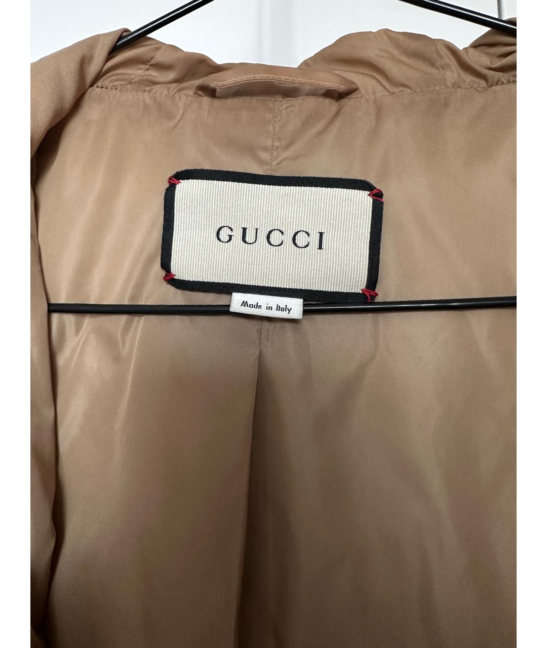 GUCCI Бежевая полиамидовая куртка, фото 7