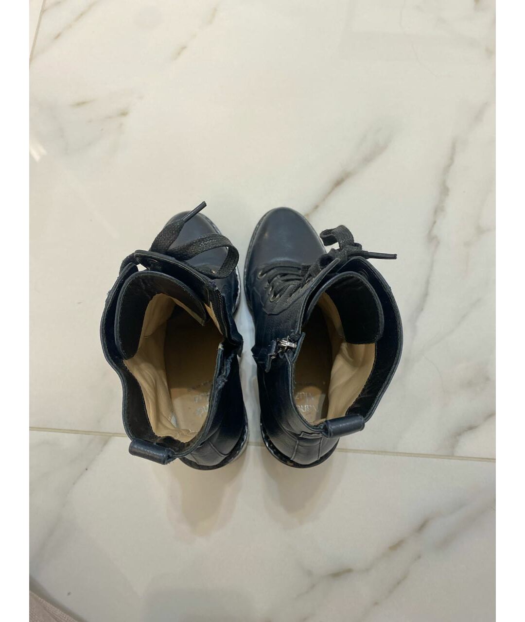 NANDO MUZI Темно-синие кожаные ботинки, фото 3