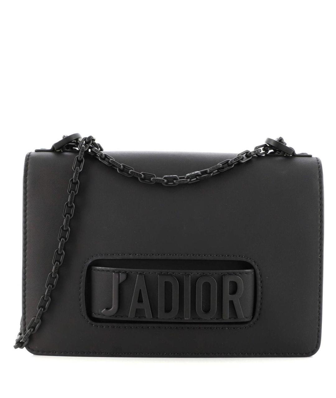 CHRISTIAN DIOR Черная кожаная сумка через плечо, фото 1