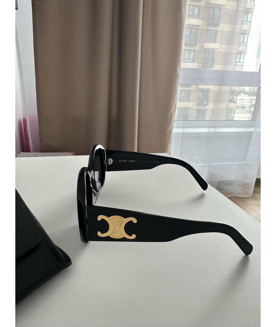 CELINE Черные пластиковые солнцезащитные очки, фото 2