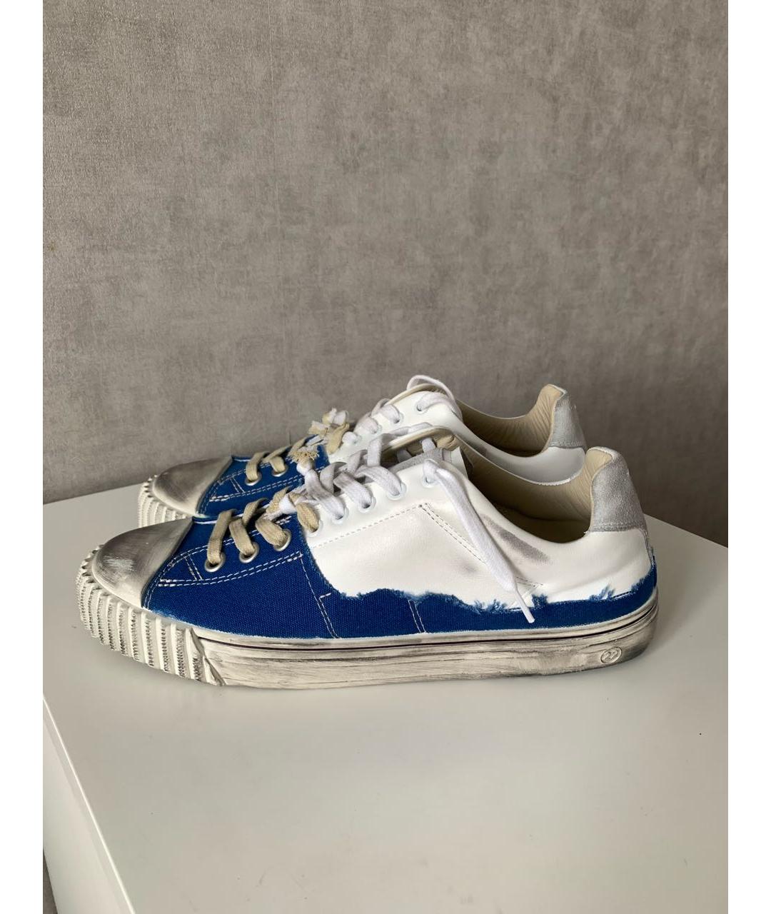 MAISON MARGIELA Синие текстильные кеды, фото 2