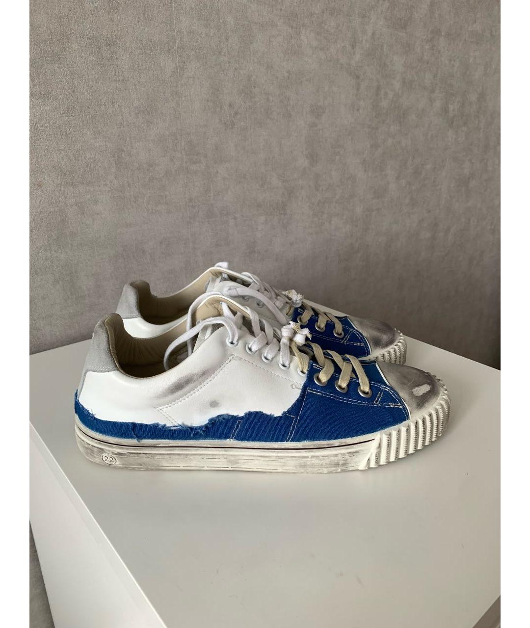 MAISON MARGIELA Синие текстильные кеды, фото 9