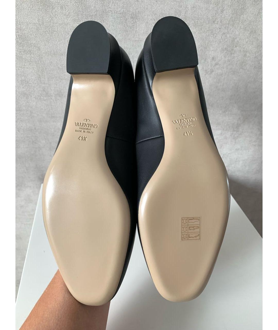 VALENTINO Черные кожаные туфли, фото 6