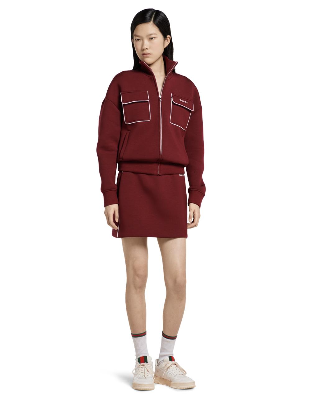 GUCCI Бордовый джемпер / свитер, фото 4