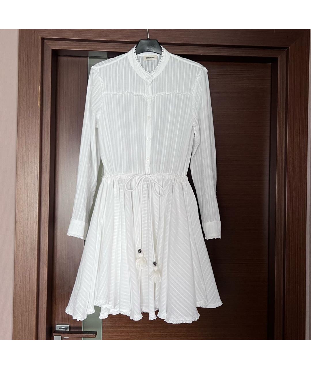 ZADIG & VOLTAIRE Белое хлопковое повседневное платье, фото 9