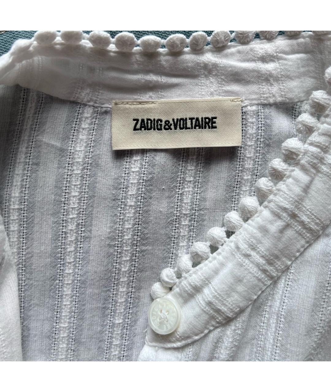 ZADIG & VOLTAIRE Белое хлопковое повседневное платье, фото 3