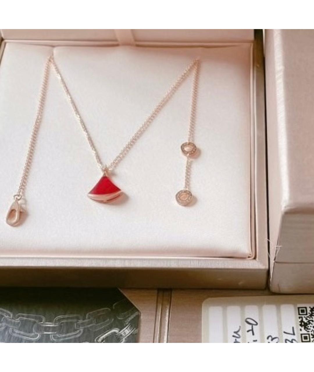 BVLGARI Красное колье из розового золота, фото 2