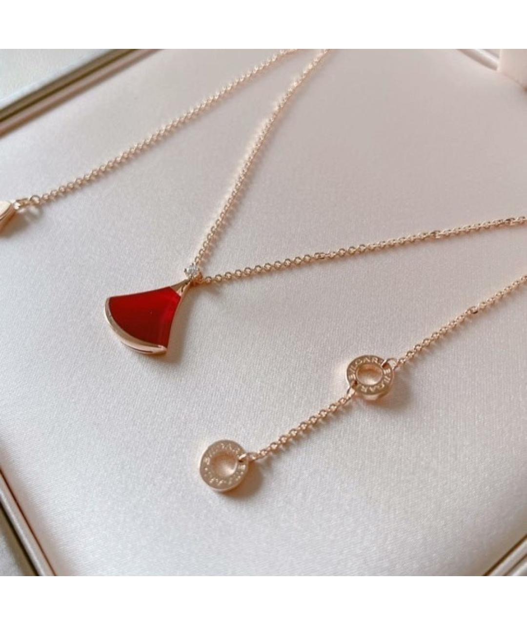 BVLGARI Красное колье из розового золота, фото 4