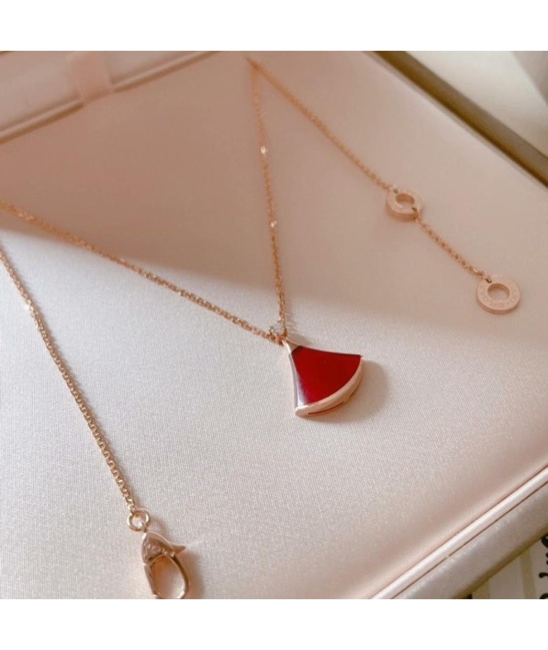 BVLGARI Красное колье из розового золота, фото 3