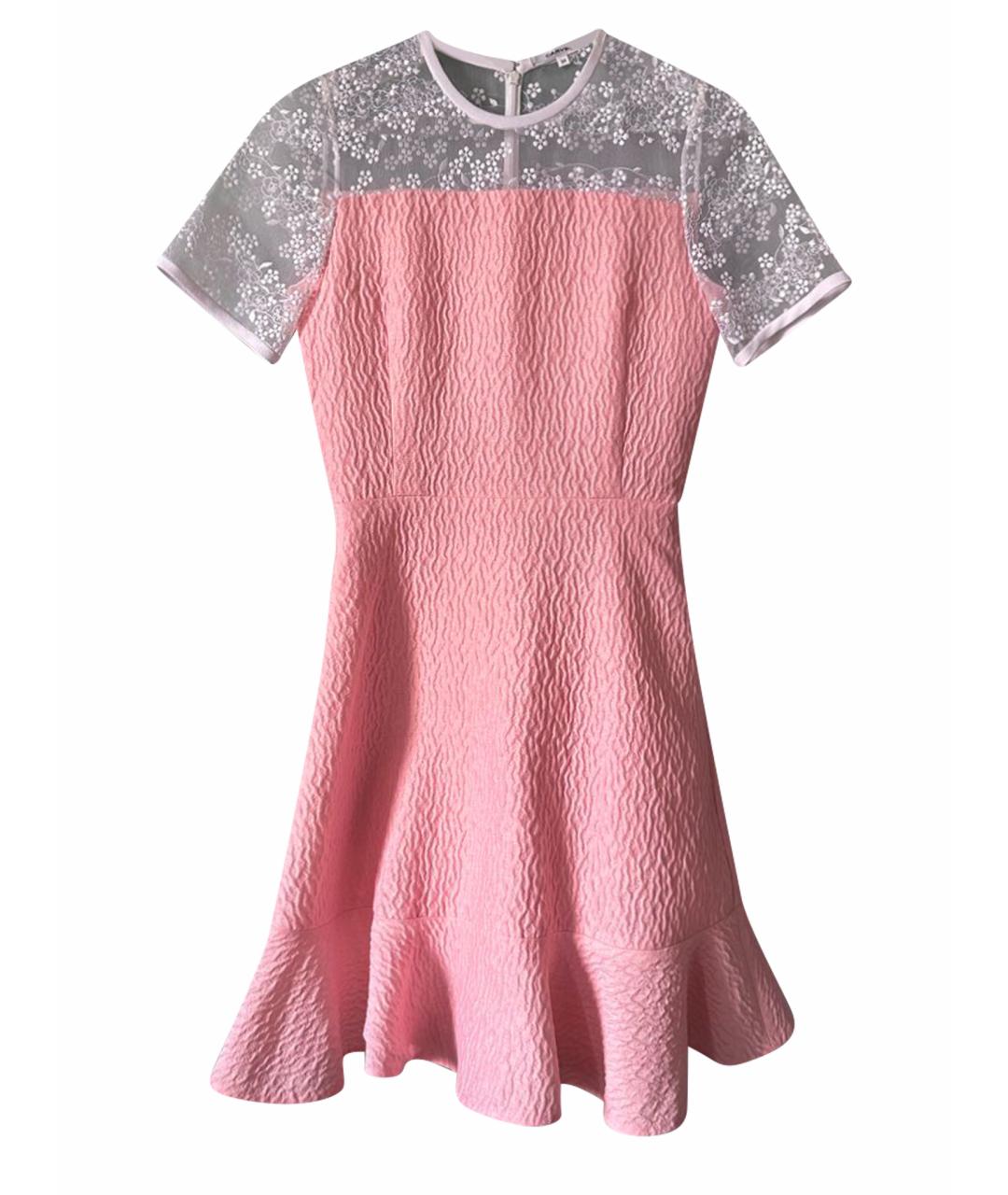 Carven Розовое полиэстеровое коктейльное платье, фото 1