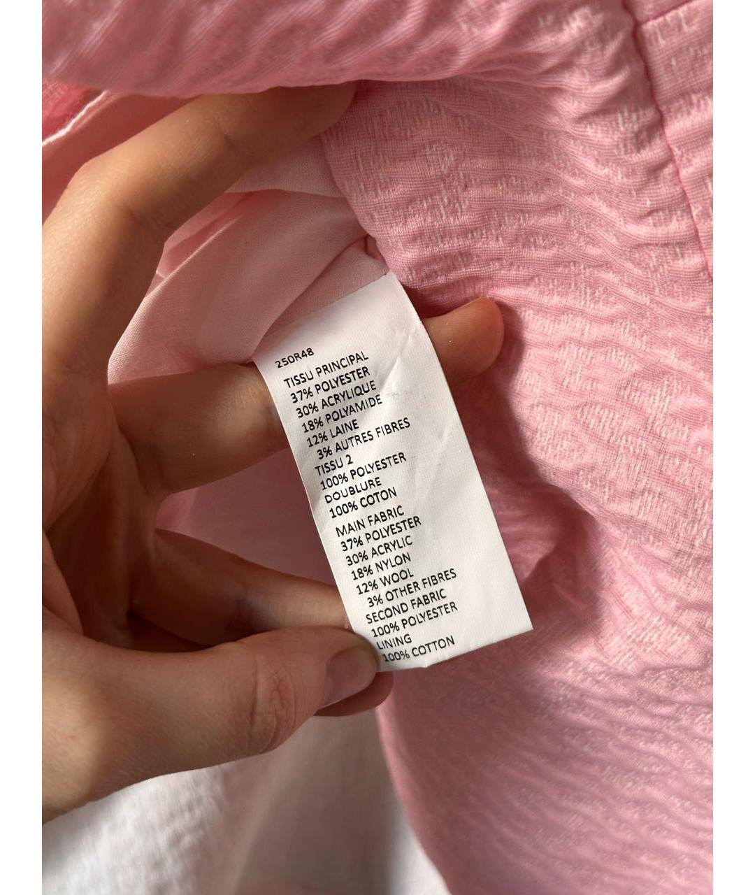 Carven Розовое полиэстеровое коктейльное платье, фото 4