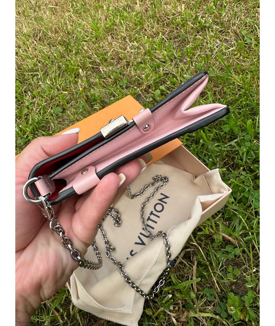 LOUIS VUITTON Розовая кожаная сумка через плечо, фото 6