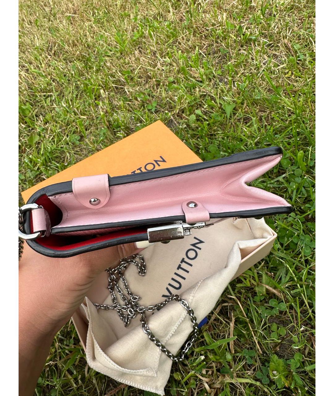 LOUIS VUITTON Розовая кожаная сумка через плечо, фото 7