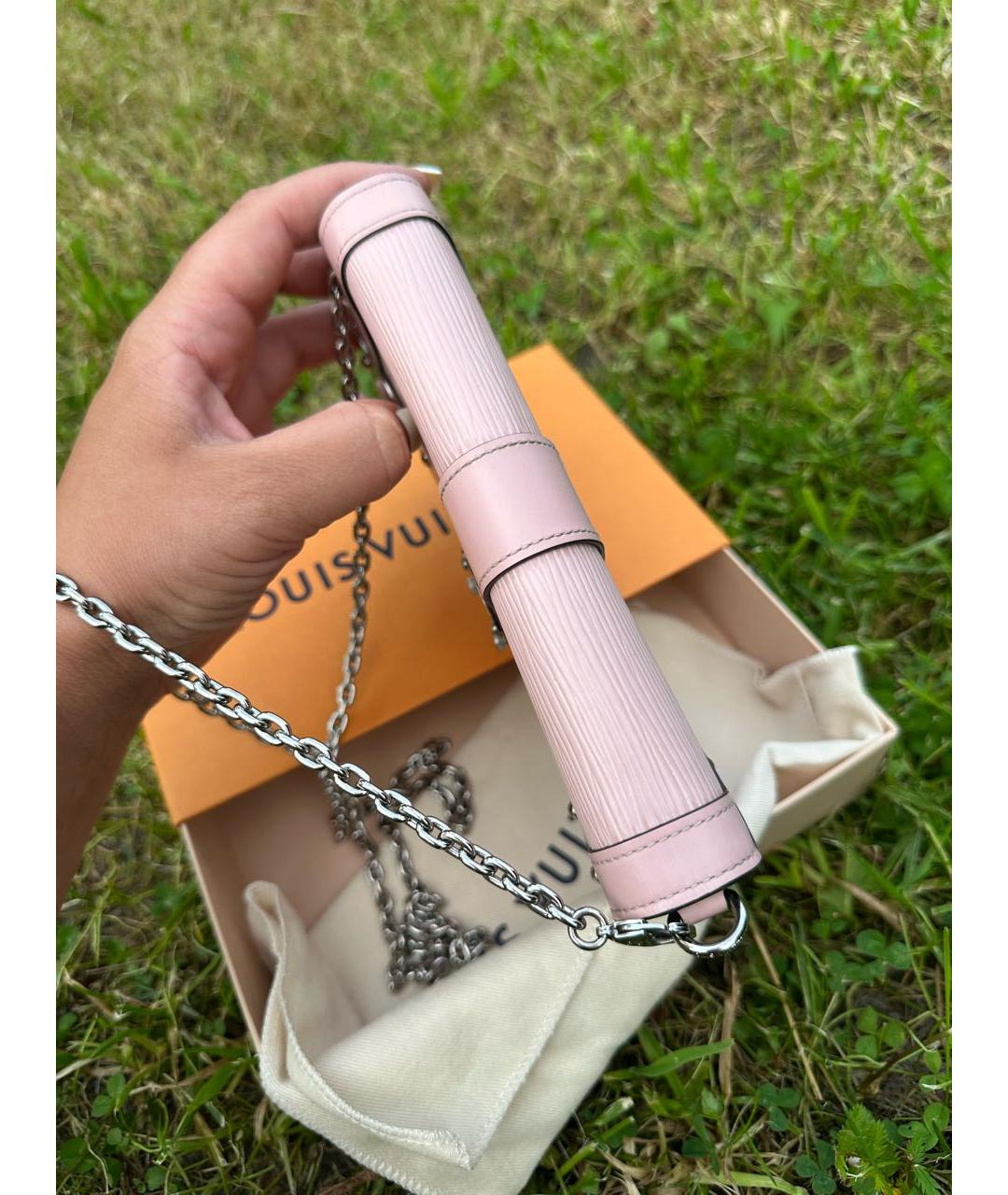 LOUIS VUITTON Розовая кожаная сумка через плечо, фото 8