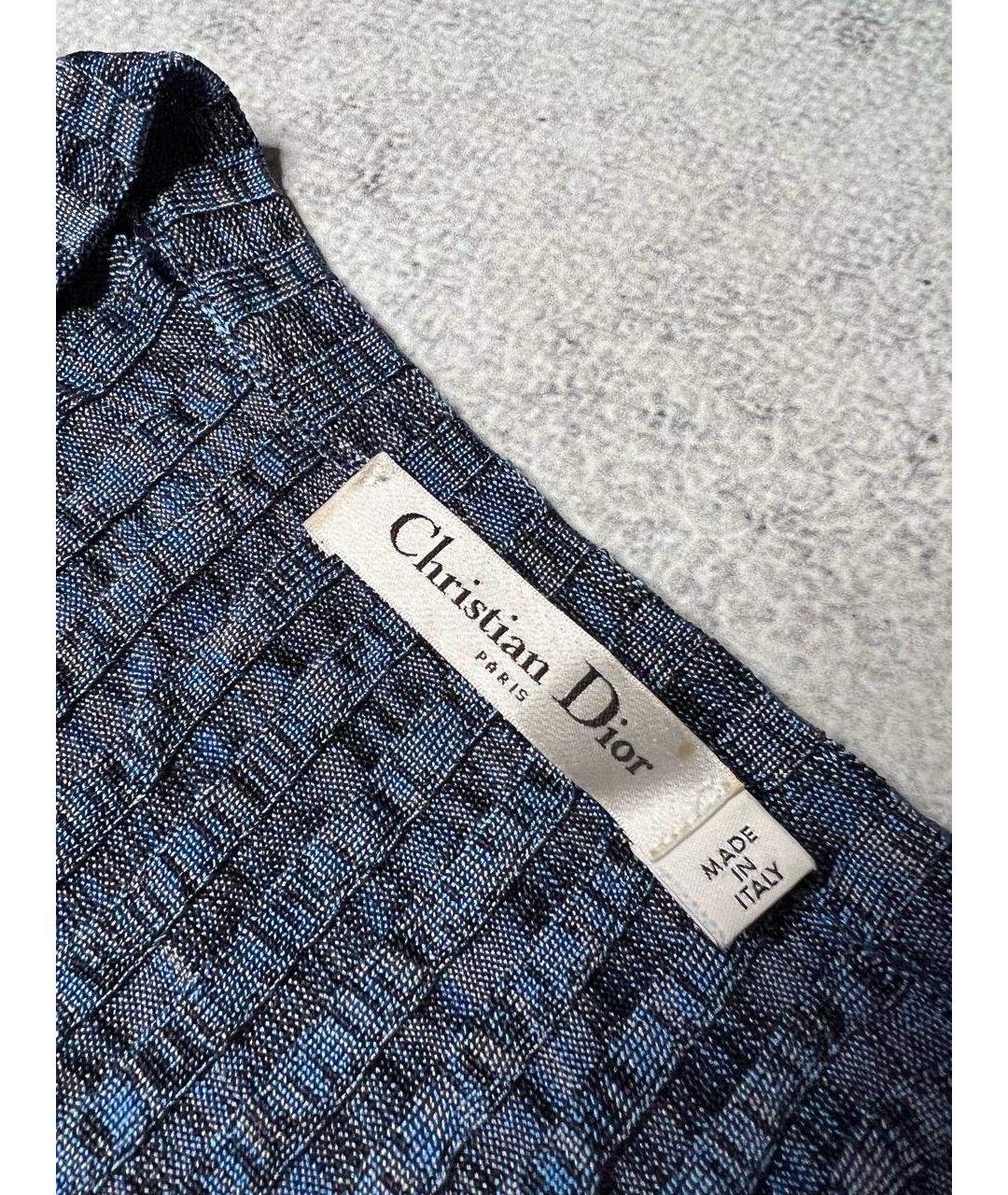 CHRISTIAN DIOR Синий вискозный джемпер / свитер, фото 5