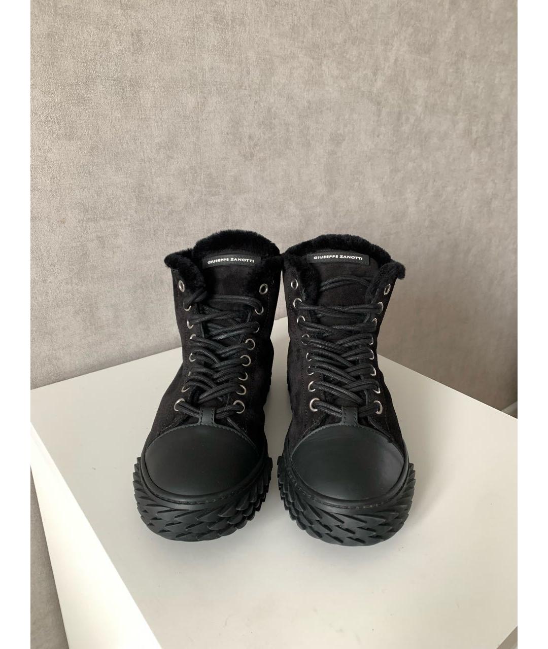 GIUSEPPE ZANOTTI DESIGN Черные замшевые ботинки, фото 3