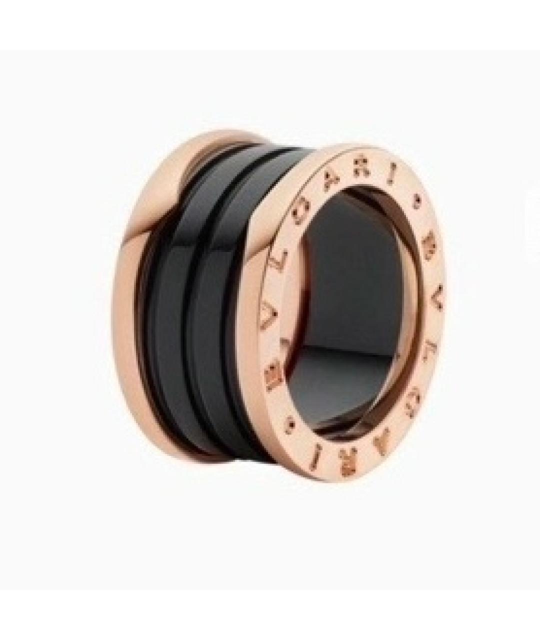 BVLGARI Черное кольцо из розового золота, фото 6