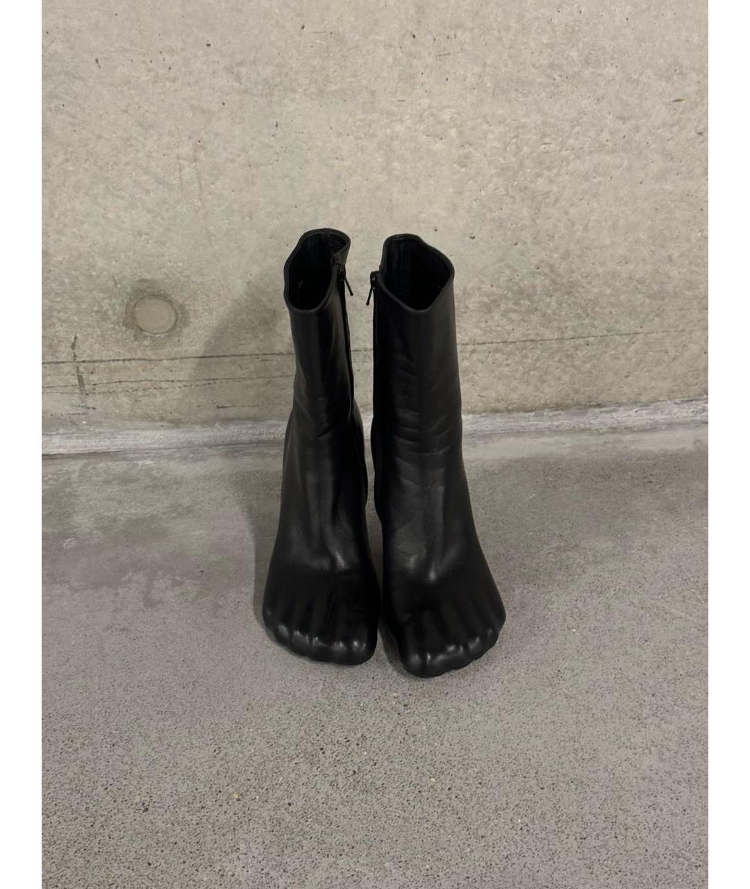 BALENCIAGA Черные кожаные ботильоны, фото 2