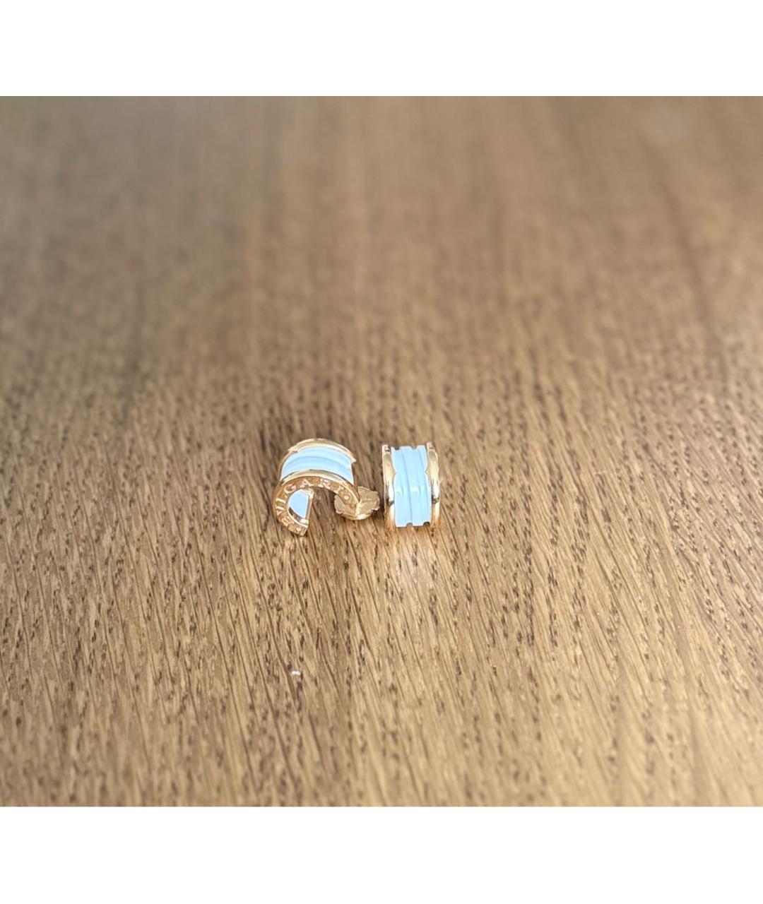 BVLGARI Белые серьги из розового золота, фото 4