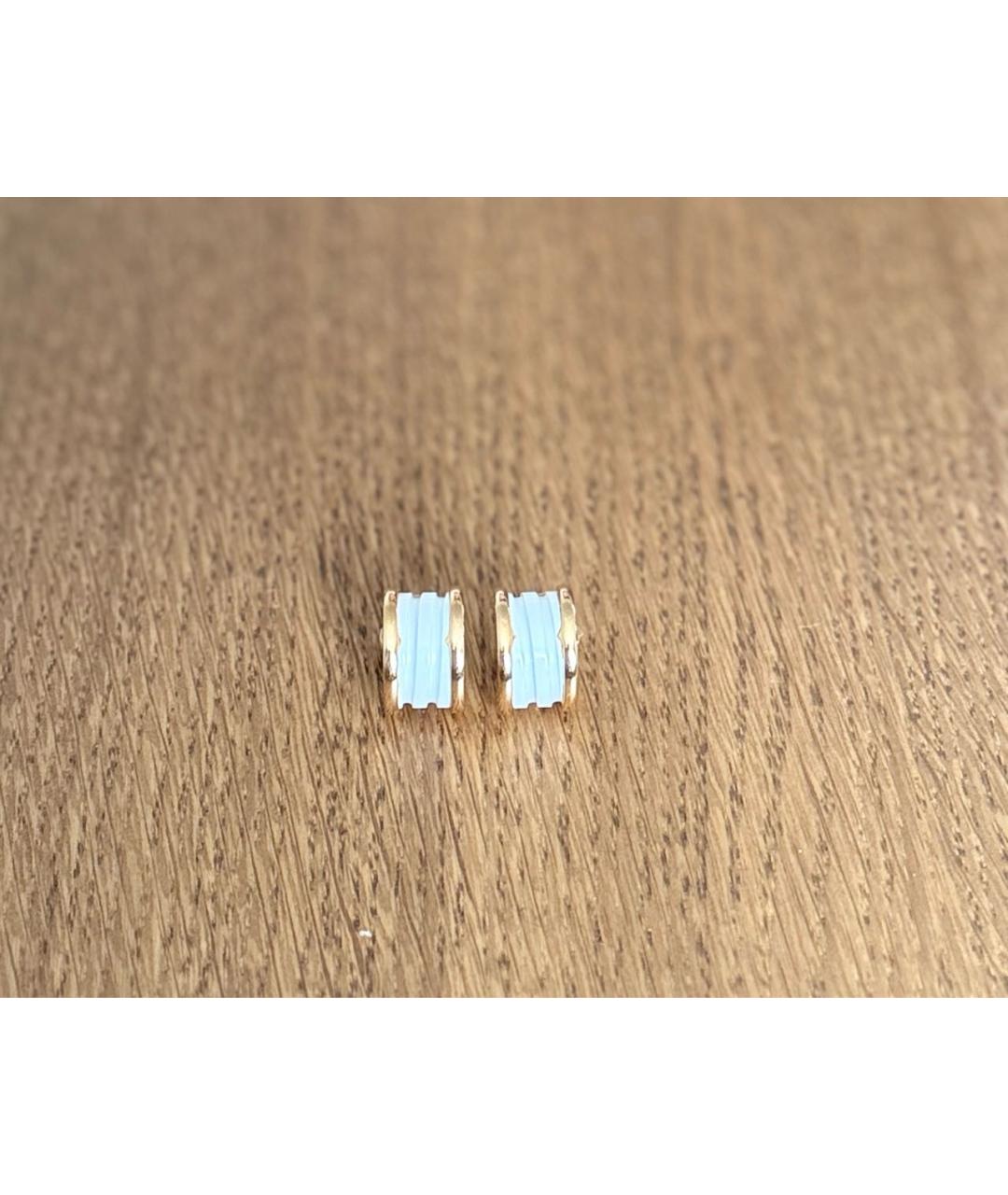 BVLGARI Белые серьги из розового золота, фото 3
