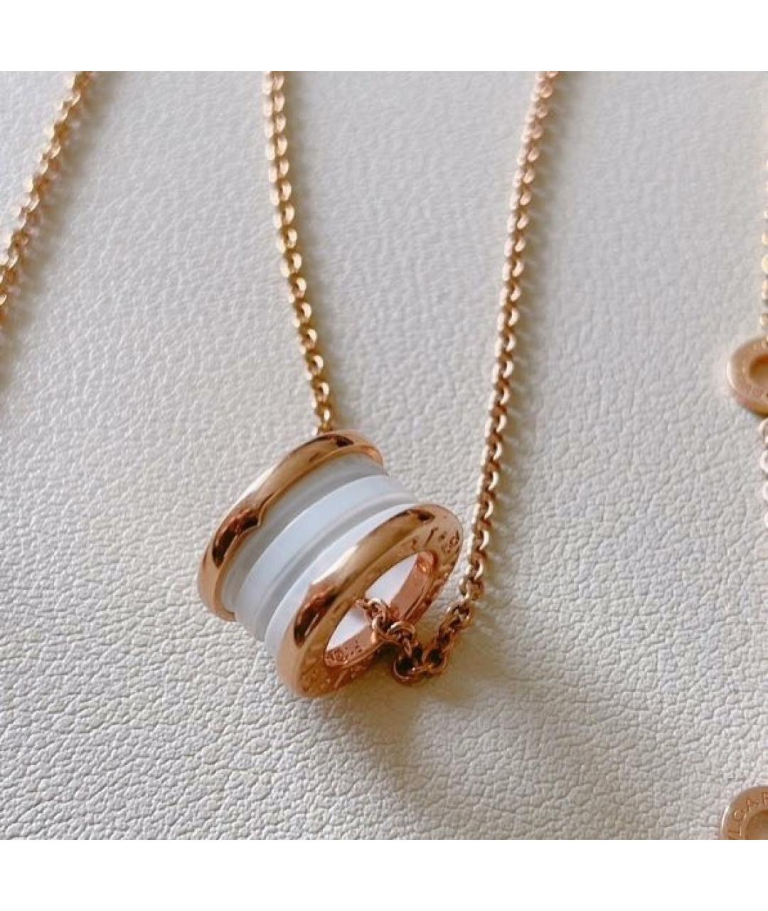 BVLGARI Белое колье из розового золота, фото 3